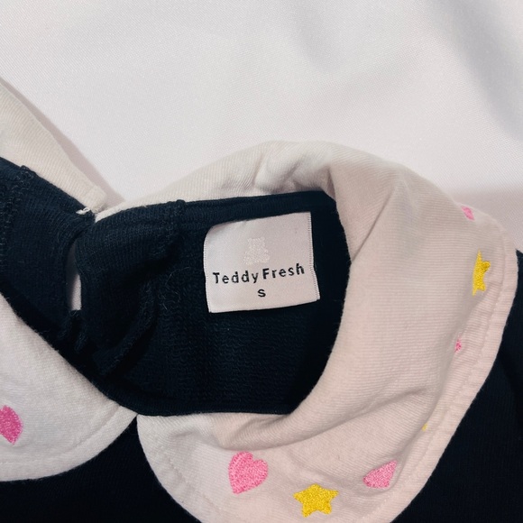 Teddy Fresh Black Sweatshirt with White Collar - Picture 3 of 4